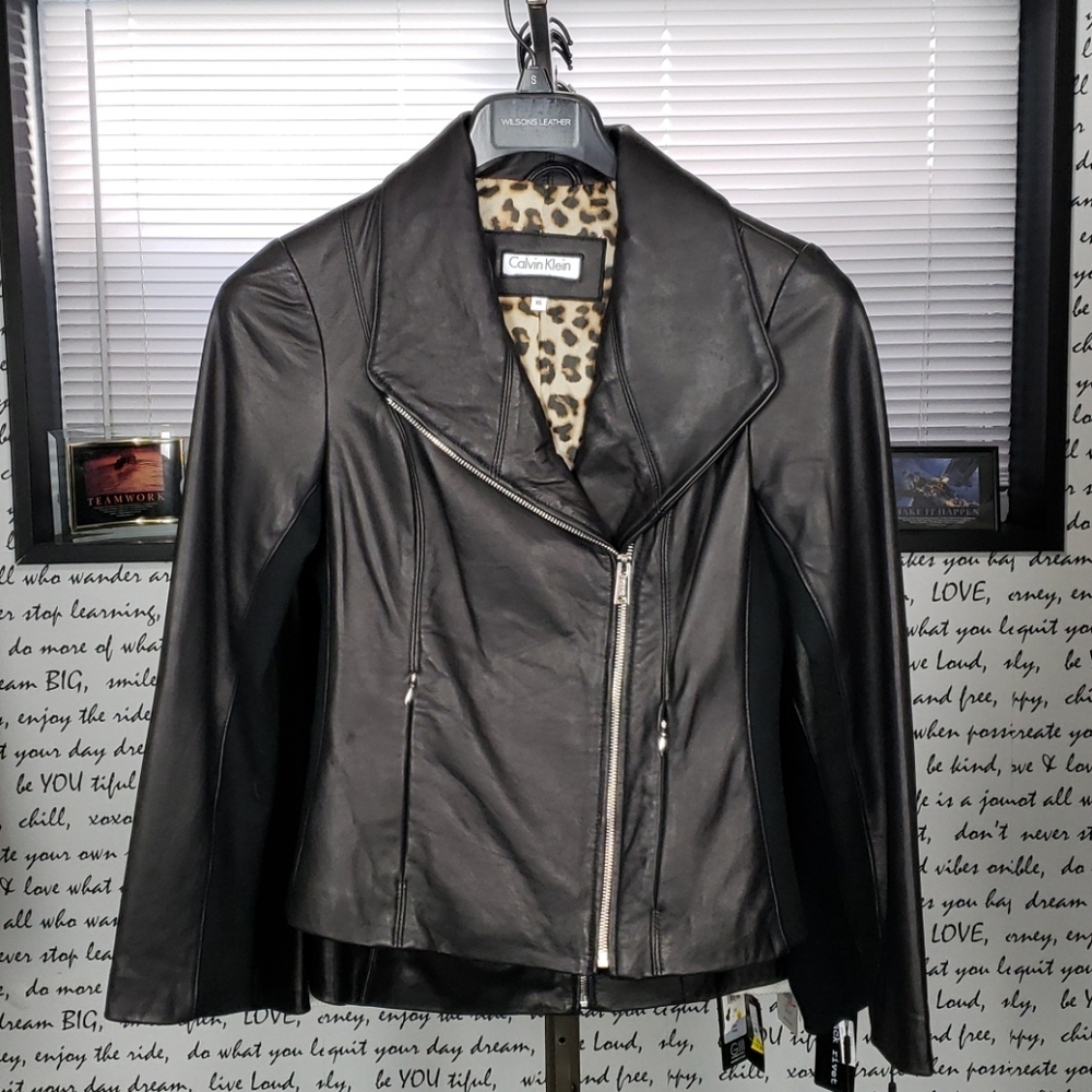 💥NEW💥 Calvin Klein Black Soft Leather Jacket